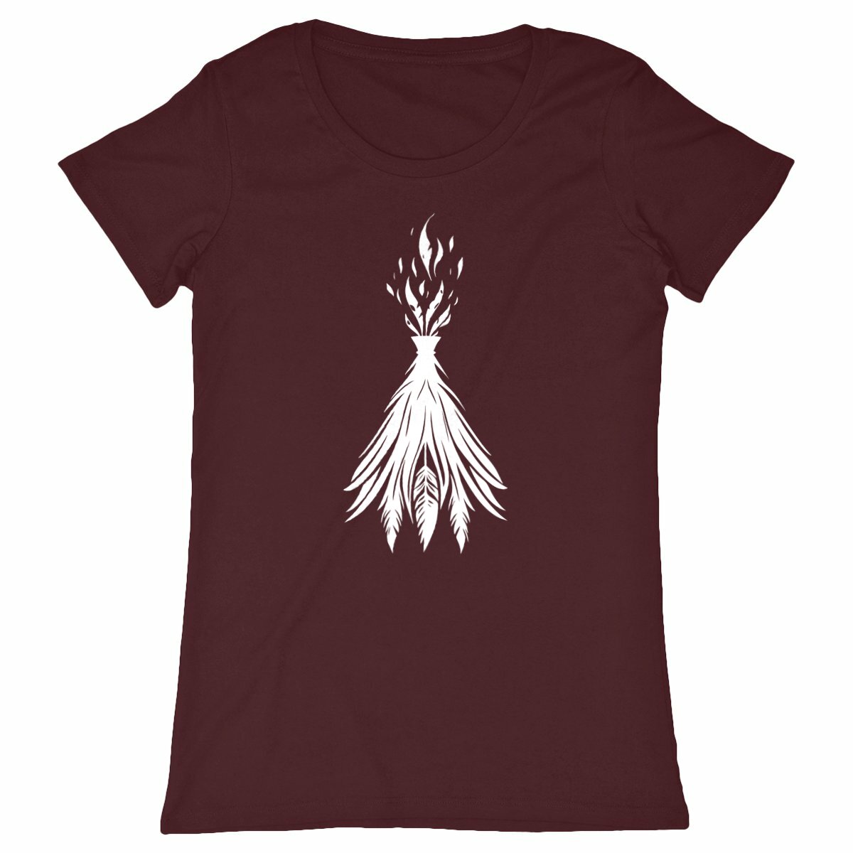 T-shirt Femme Volcan Sacré . 100% coton en conversion biologique