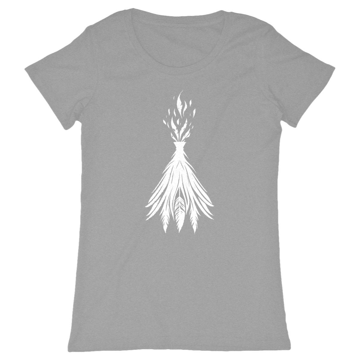 T-shirt Femme Volcan Sacré . 100% coton en conversion biologique