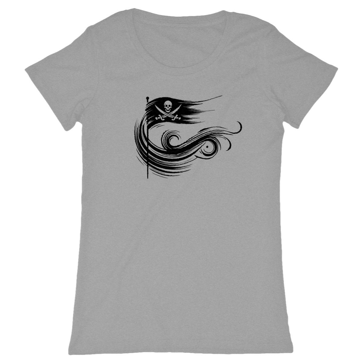 T-shirt Femme Liberté Pirate . 100% coton en conversion biologique