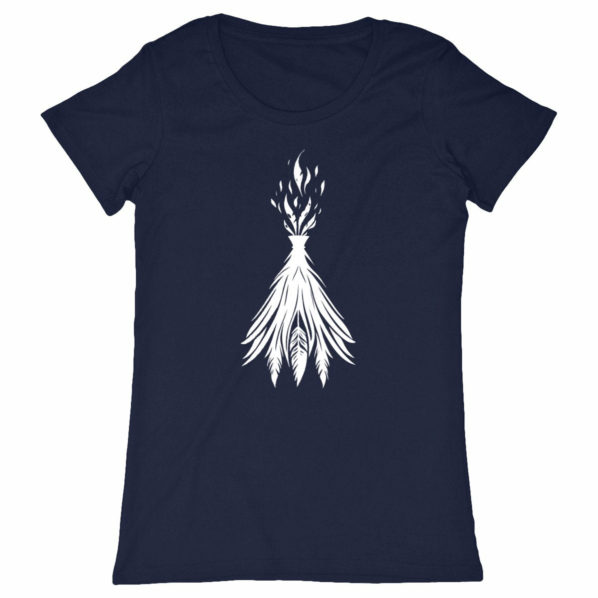 T-shirt Femme Volcan Sacré . 100% coton en conversion biologique