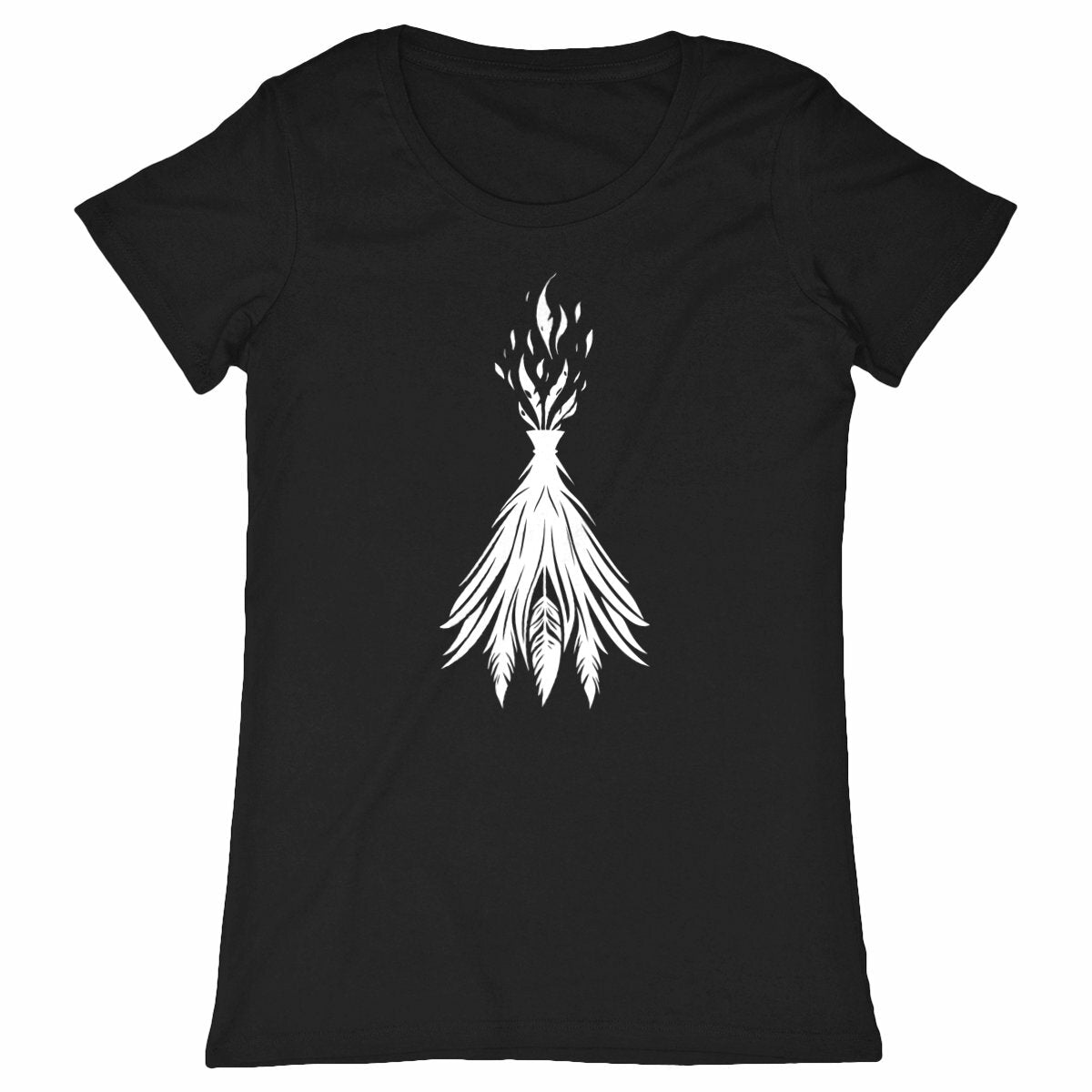 T-shirt Femme Volcan Sacré . 100% coton en conversion biologique