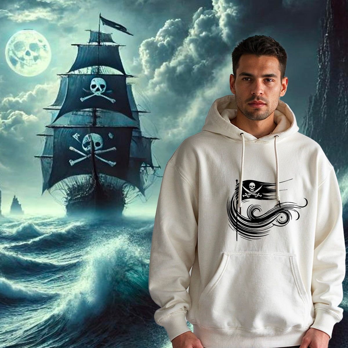 Sweat à capuche Unisexe Le Serment des Âmes Pirates