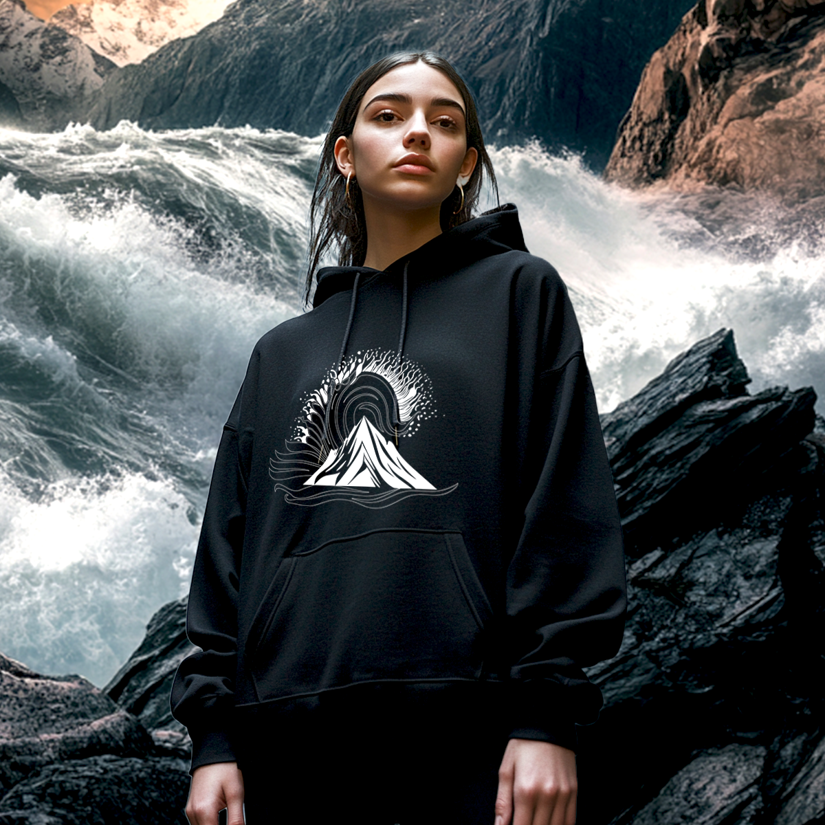 Sweat à capuche Unisexe Premium-Les Gardiens de l’Ultime Frontière