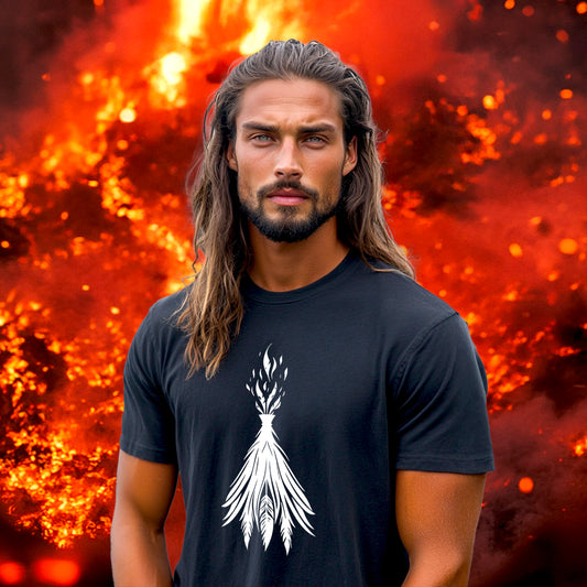 T-shirt Unisexe Volcan Sacré. 100% coton en conversion biologique